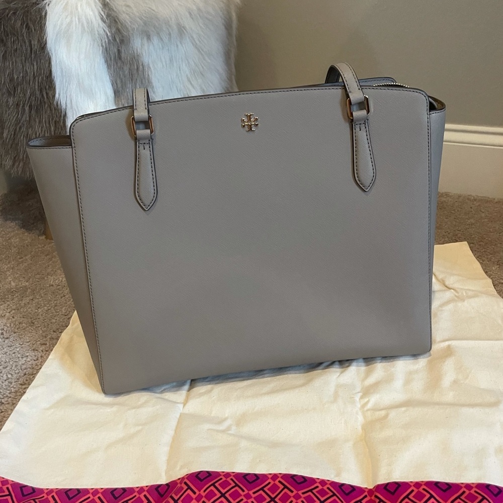 Tory Burch Gray Heron Tote